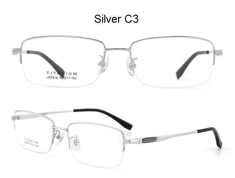 Men's Full Rim Titanium Prescription Glasses Lr7818 — view 21 | Rx Spectacle