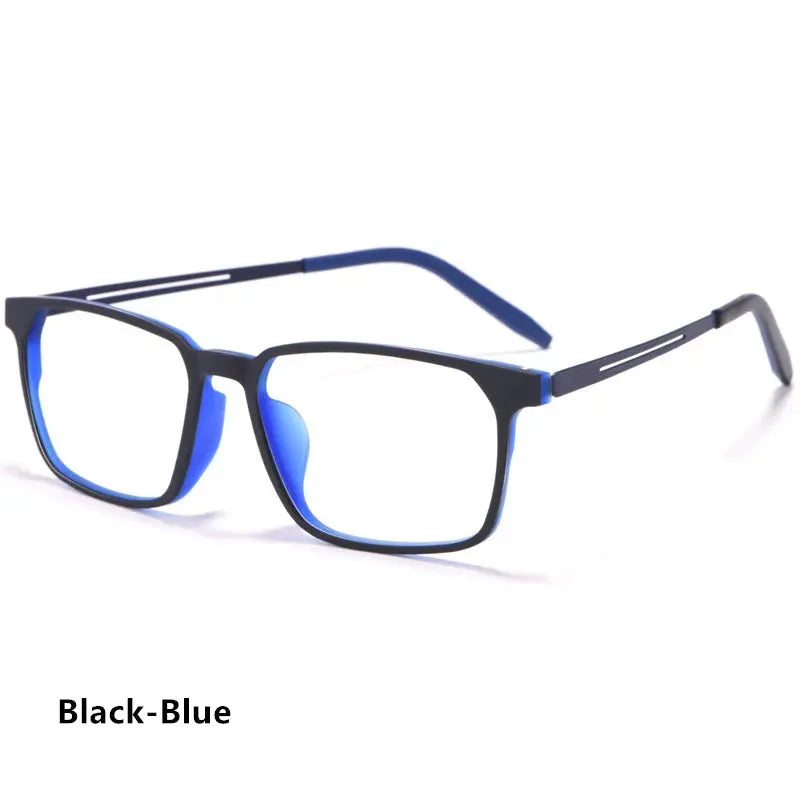 Men's Square Full Rim Titanium Prescription Glasses 3878 — view 10 | Rx Spectacle