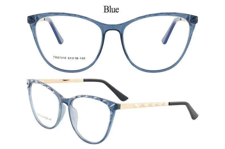 Women's Cat Eye Full Rim TR90 Prescription Glasses 7010 — view 21 | Rx Spectacle