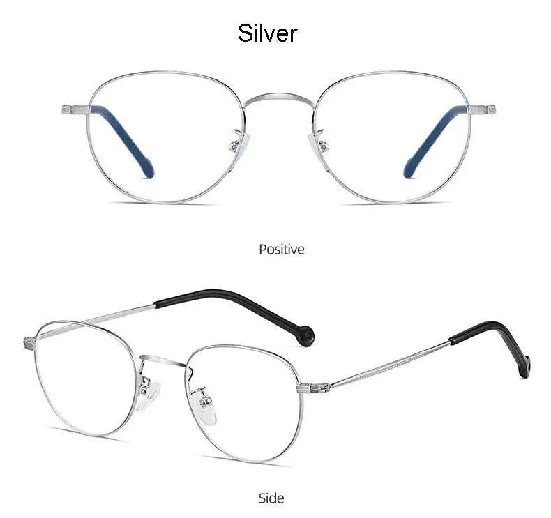 Unisex Round Full Rim Alloy Prescription Glasses 9957 — view 19 | Rx Spectacle