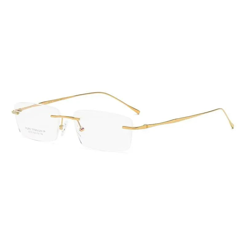 Unisex Rimless Titanium Prescription Glasses 3018 — view 12 | Rx Spectacle