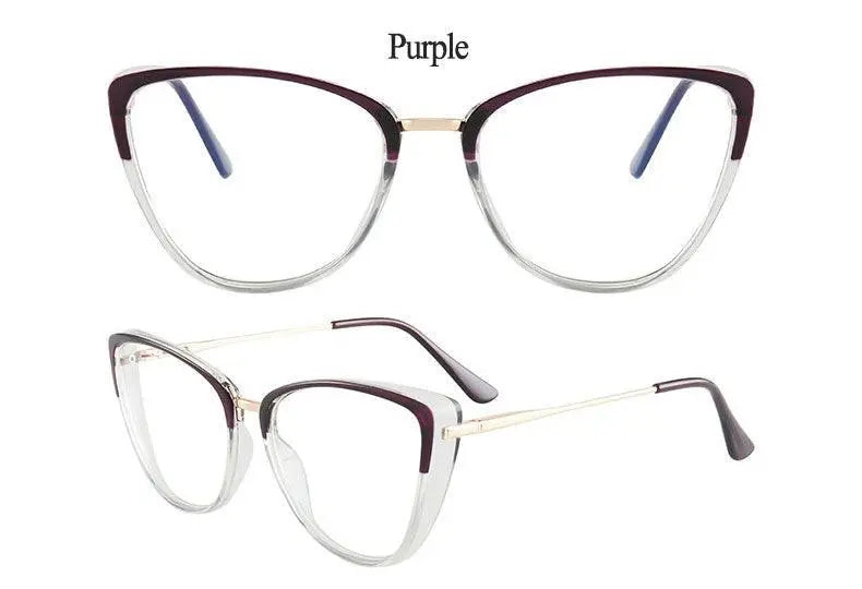 Women's Cat Eye Full Rim TR90 Prescription Glasses 7033 — view 22 | Rx Spectacle