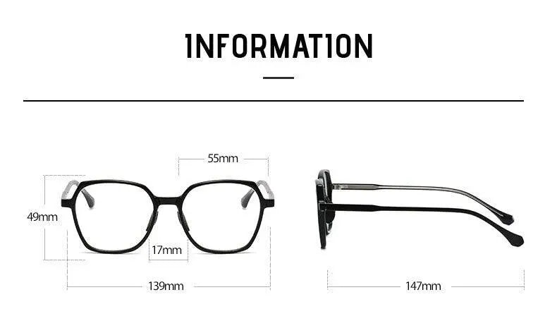 Unisex Polygon Full Rim TR90 Prescription Glasses Ld208 — view 11 | Rx Spectacle