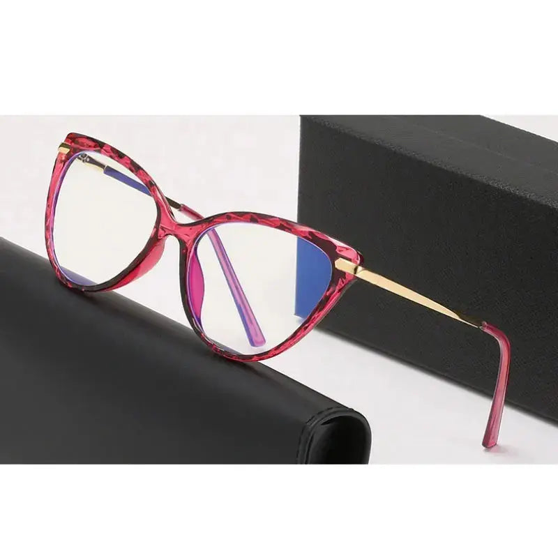 Women's Cat Eye Full Rim Titanium Prescription Glasses 901379 — view 8 | Rx Spectacle