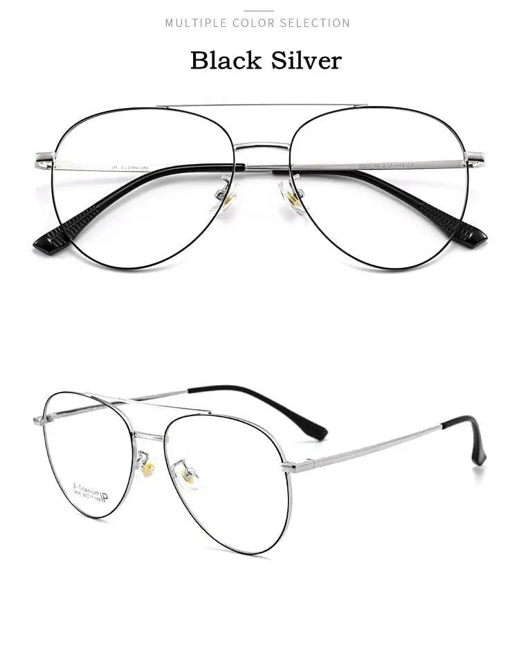 Unisex Full Rim Titanium Double Bridge Prescription Glasses 8826 — view 17 | Rx Spectacle