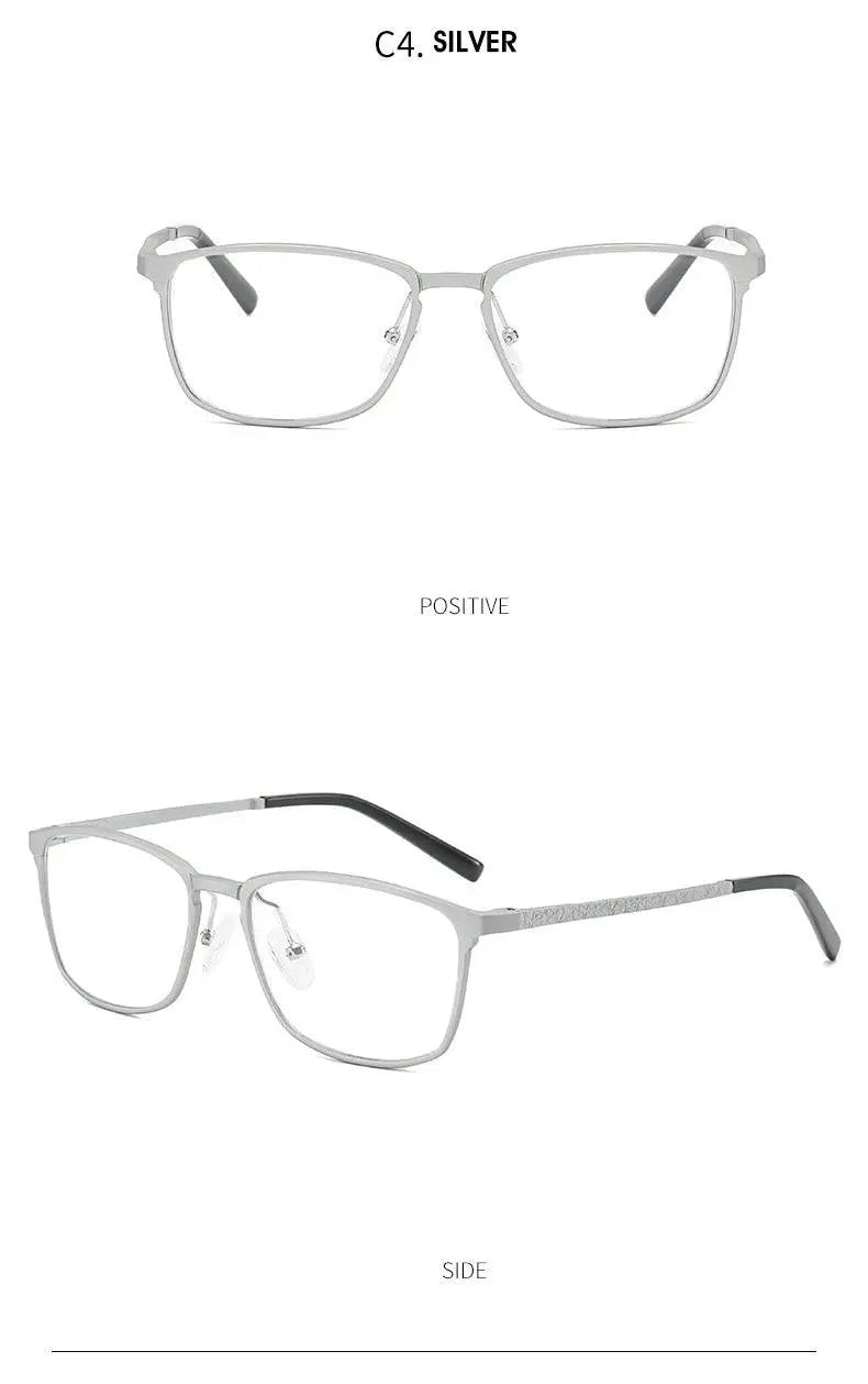 Men's Square Full Rim Alloy Prescription Glasses P6266 — view 14 | Rx Spectacle