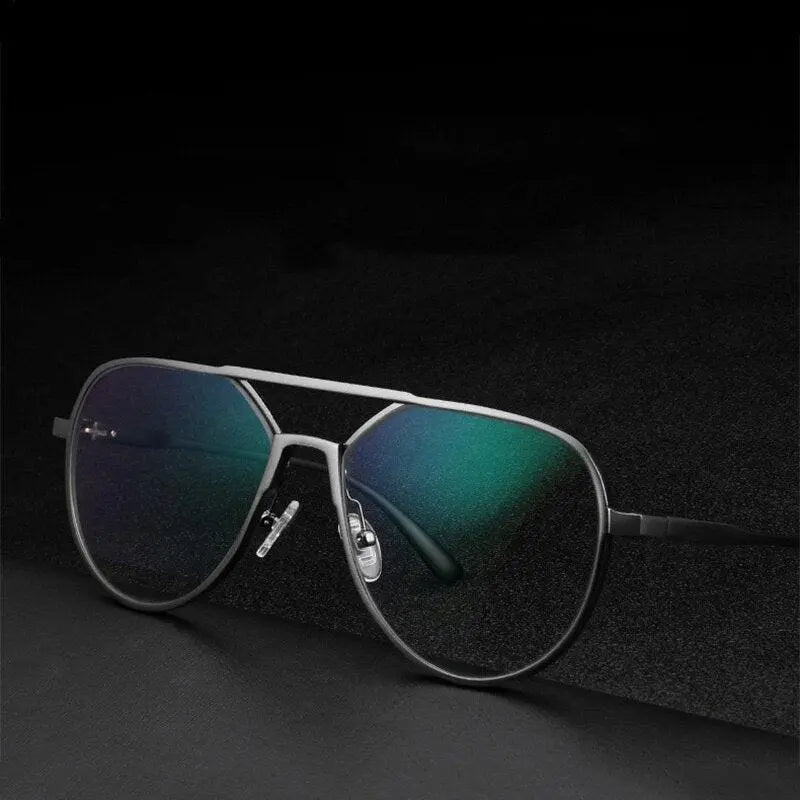 Unisex Oval Full Rim Alloy Prescription Glasses 8685 — view 9 | Rx Spectacle