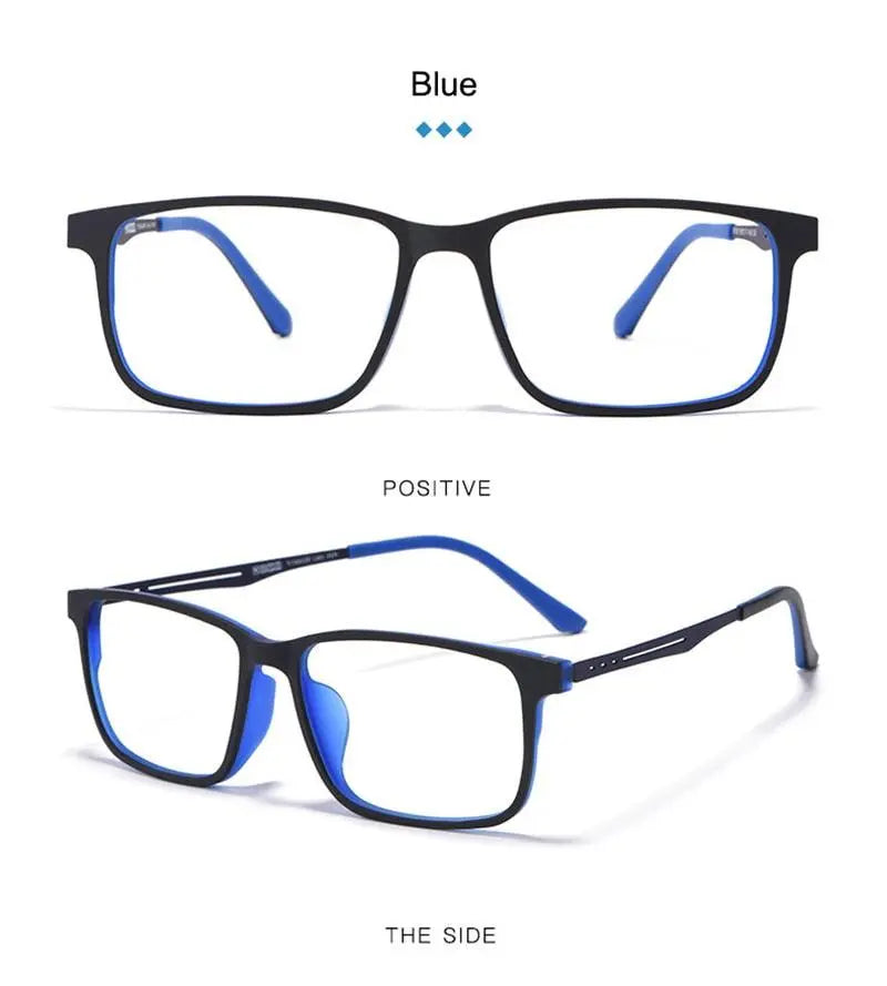Unisex Square Full Rim Titanium Prescription Glasses 8838 — view 16 | Rx Spectacle