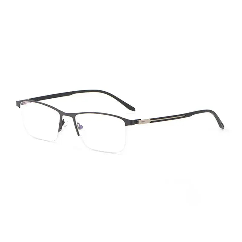 Men's Browline Semi-Rimless Alloy Prescription Glasses 98334 — view 7 | Rx Spectacle
