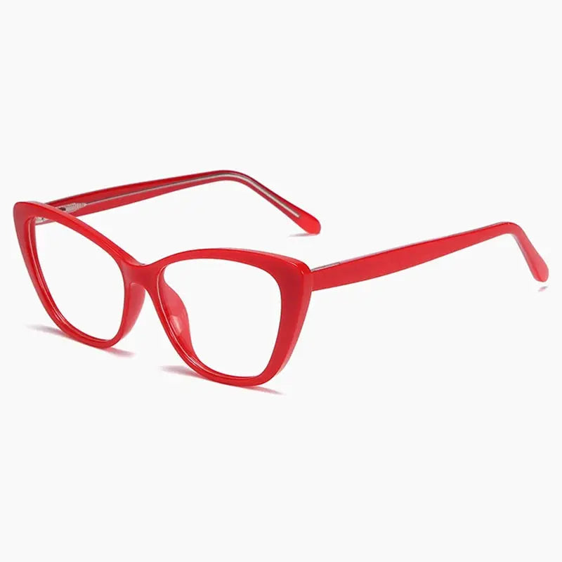 Women's Cat Eye Full Rim Alloy Prescription Glasses 72004 — view 8 | Rx Spectacle