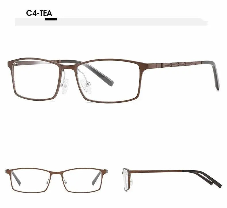 Unisex Square Full Rim Alloy Prescription Glasses 6300 — view 17 | Rx Spectacle