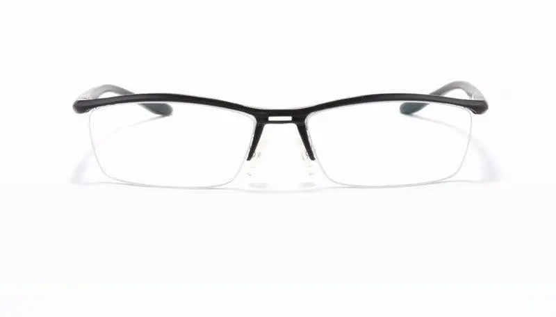 Unisex Rectangular Semi-Rimless Titanium Prescription Glasses Lv130 — view 13 | Rx Spectacle