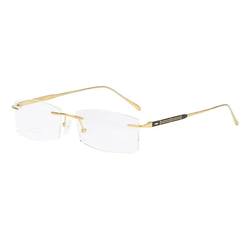 Unisex Rimless Titanium Prescription Glasses 9183 — view 10 | Rx Spectacle
