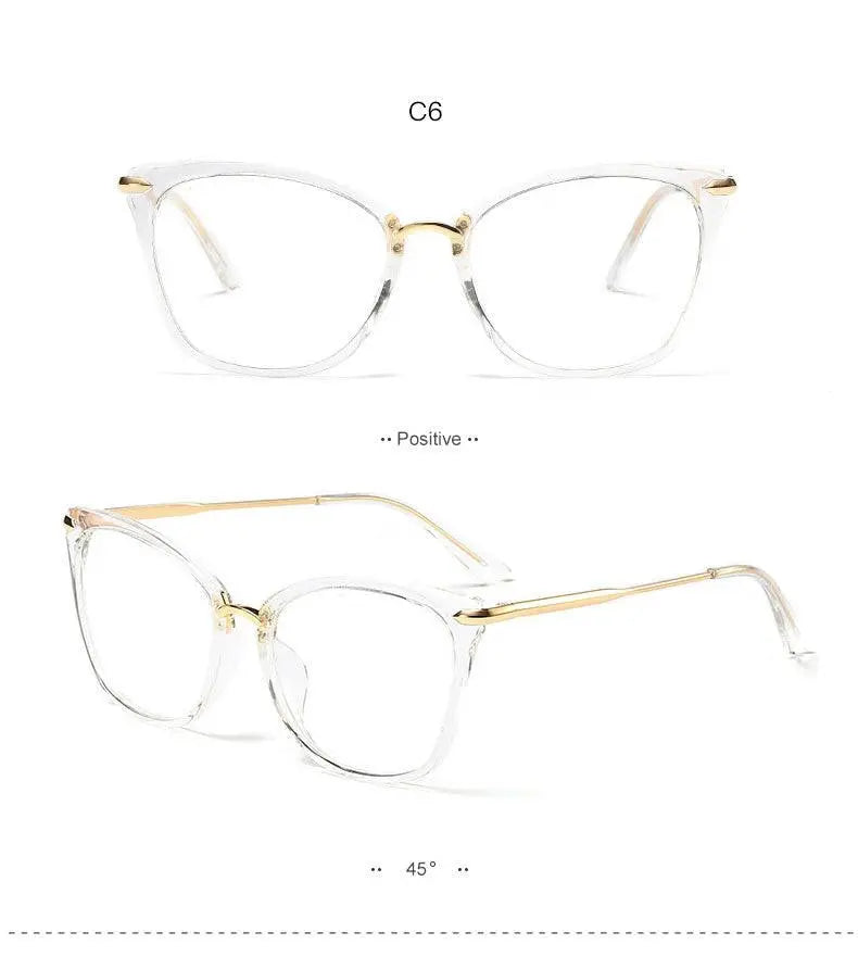 Women's Cat Eye Full Rim TR90 Prescription Glasses 95138 — view 19 | Rx Spectacle
