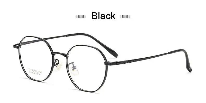 Women's Round Full Rim Titanium Prescription Glasses S1918 — view 18 | Rx Spectacle