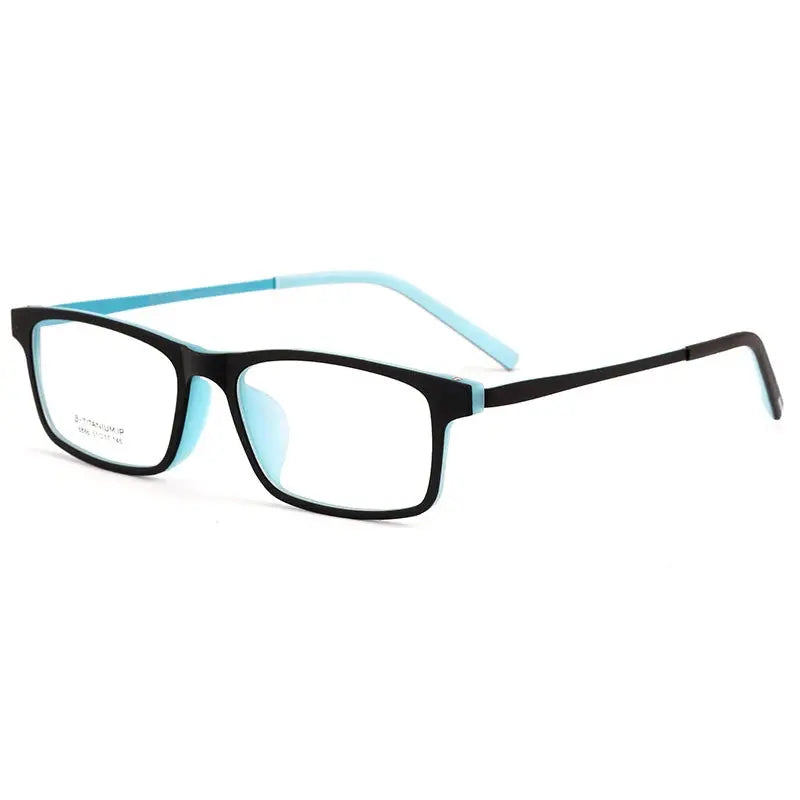 Women's Square Full Rim Titanium Prescription Glasses 48886 — view 8 | Rx Spectacle