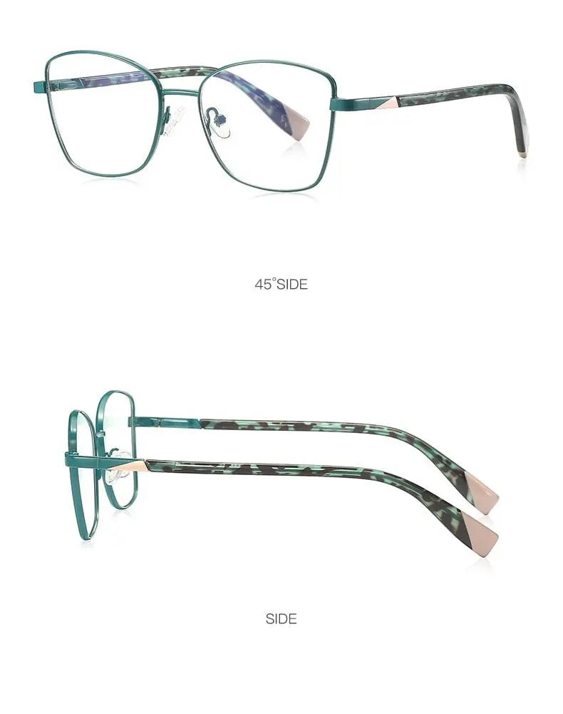 Unisex Square Full Rim Alloy Prescription Glasses 3010 — view 30 | Rx Spectacle