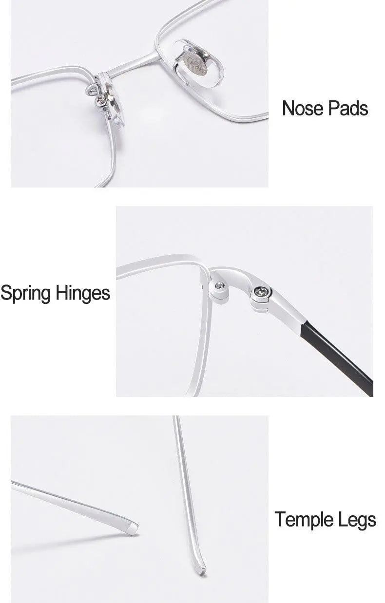 Unisex Full Rim Titanium Prescription Glasses 10109 — view 18 | Rx Spectacle