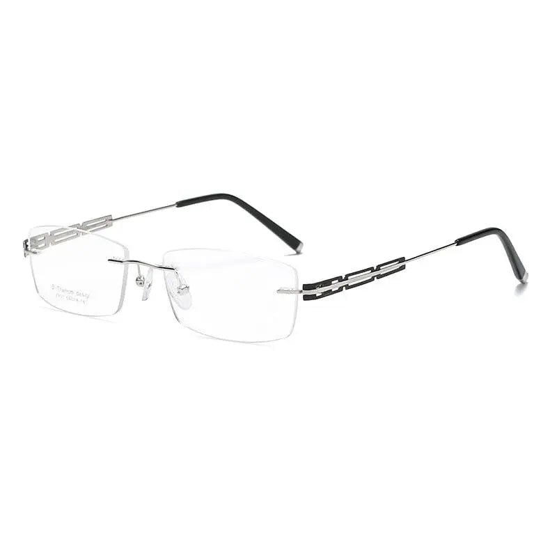 Unisex Rimless Titanium Prescription Glasses 2937 — view 9 | Rx Spectacle