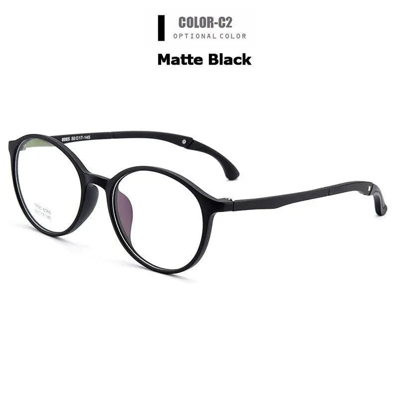 Unisex Round Full Rim TR90 Prescription Glasses M6065 — view 12 | Rx Spectacle