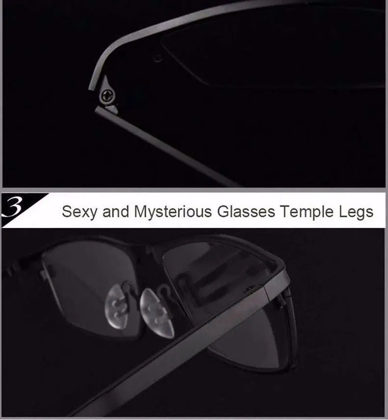 Men's Square Full Rim Titanium Prescription Glasses P8184 — view 27 | Rx Spectacle