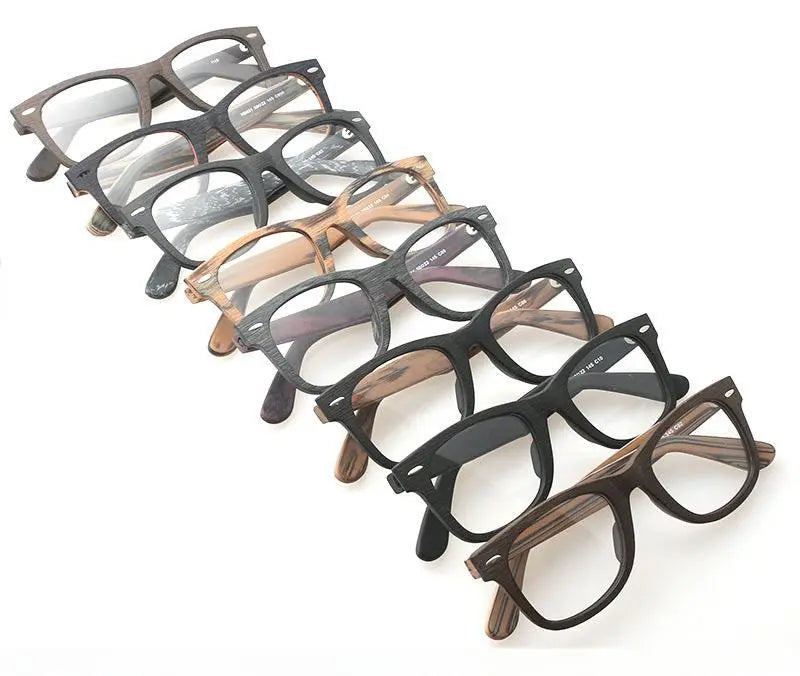 Unisex Square Full Rim Wood Prescription Glasses Lhb031 — view 24 | Rx Spectacle