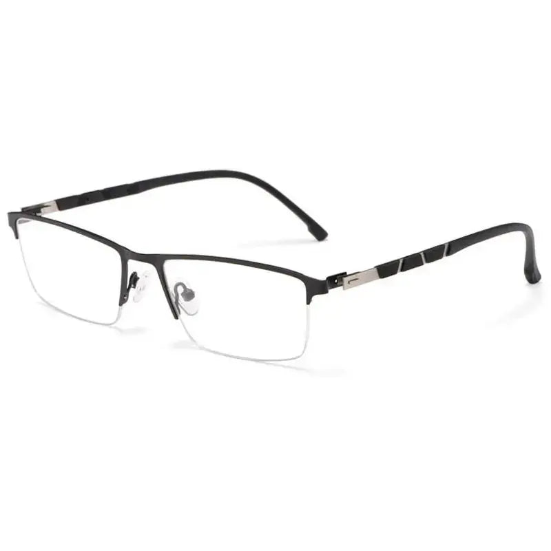 Men's Square Semi-Rimless Aluminum Prescription Glasses 14818 — view 5 | Rx Spectacle