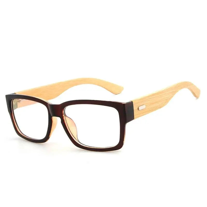Unisex Rectangular Full Rim Wood Oversized Prescription Glasses 6823 — view 11 | Rx Spectacle