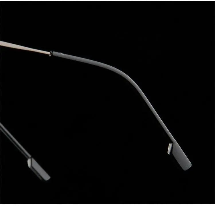 Unisex Rectangular Rimless Alloy Reading Glasses 2 — view 19 | Rx Spectacle