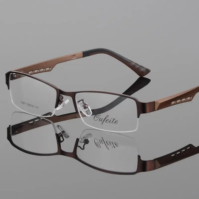 Women's Semi-Rimless Alloy Prescription Glasses 2387 — view 27 | Rx Spectacle