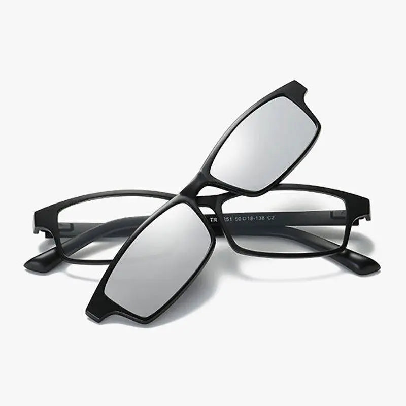 Women's Rectangular Full Rim TR90 Clip-On Prescription Glasses S206 — view 22 | Rx Spectacle