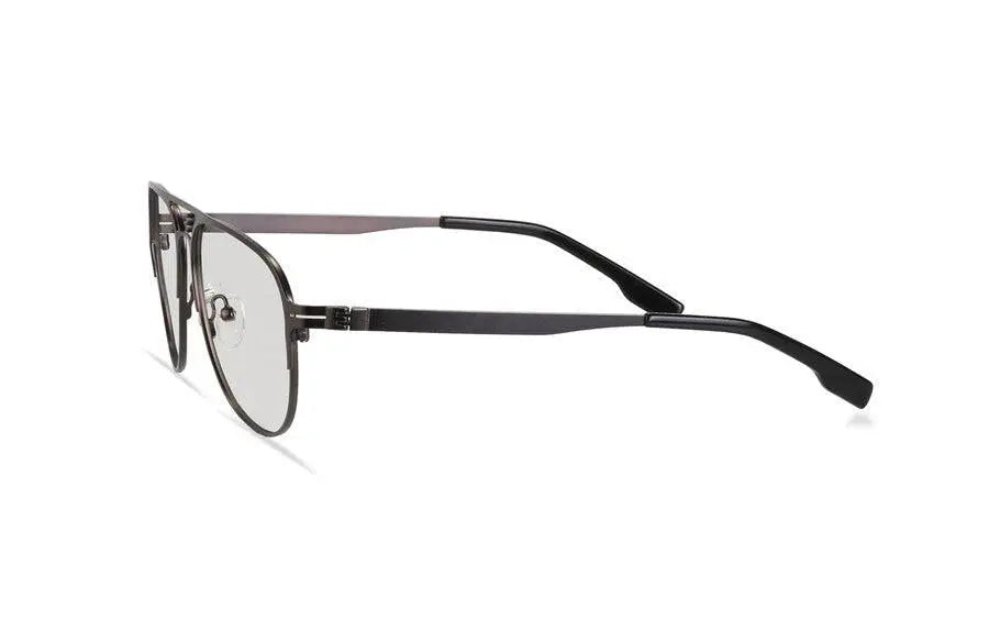 Men's Round Full Rim Alloy Double Bridge Prescription Glasses — view 24 | Rx Spectacle