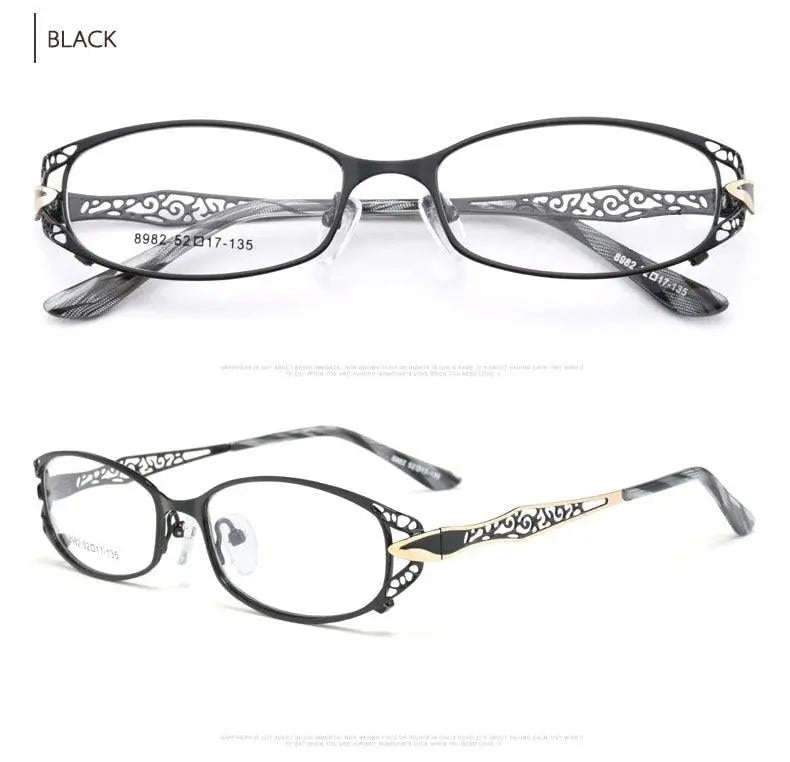 Unisex Rectangular Full Rim Alloy Reading Glasses 8982 — view 17 | Rx Spectacle
