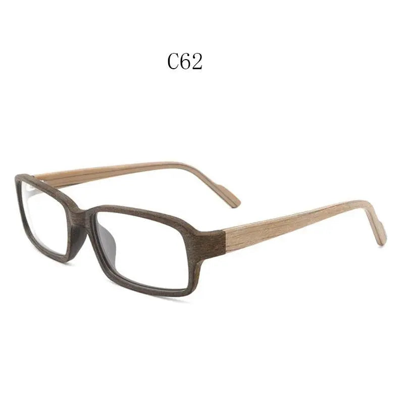 Unisex Rectangular Full Rim Wood Prescription Glasses Ta25596 — view 11 | Rx Spectacle