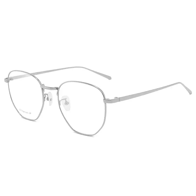 Men's Round Full Rim Alloy Prescription Glasses 1814 — view 7 | Rx Spectacle
