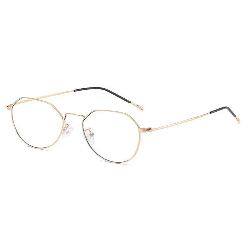 Women's Round Full Rim Alloy Flat Top Prescription Glasses 920219 — view 8 | Rx Spectacle
