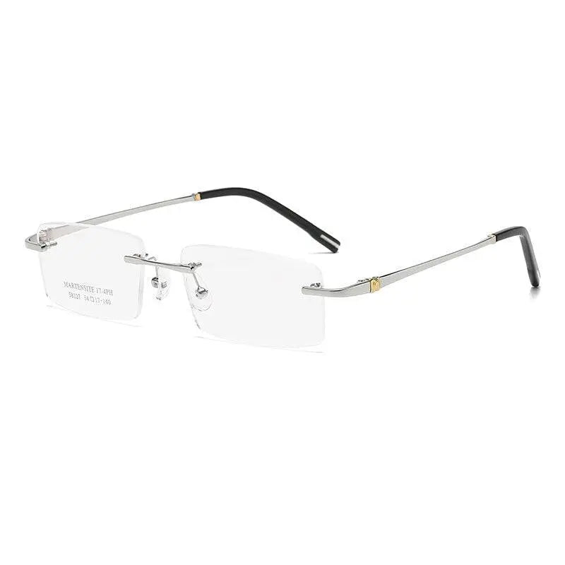 Unisex Rimless Titanium Prescription Glasses 58127 — view 11 | Rx Spectacle