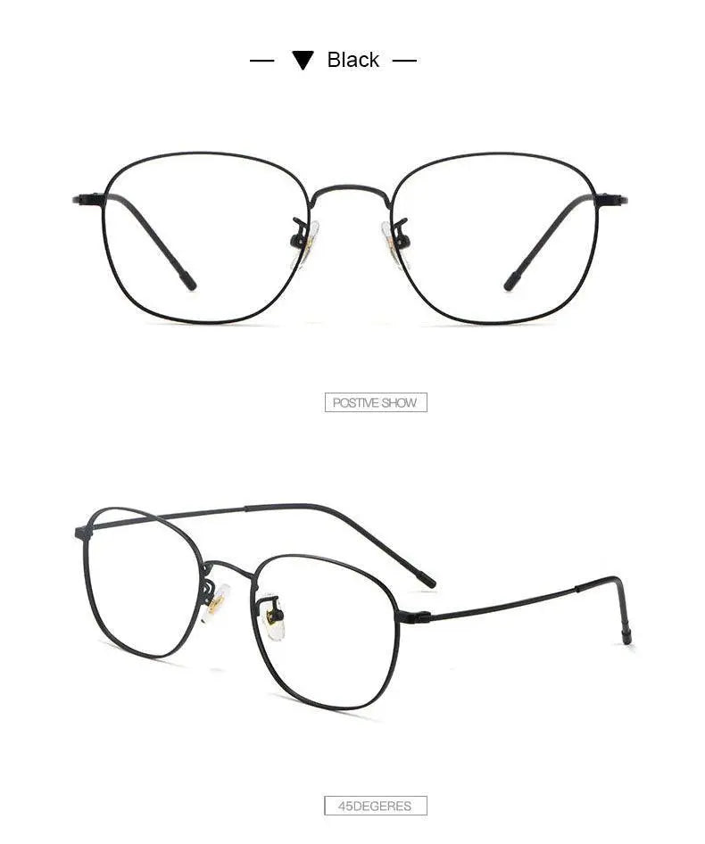 Unisex Round Full Rim Titanium Prescription Glasses 8822x — view 16 | Rx Spectacle