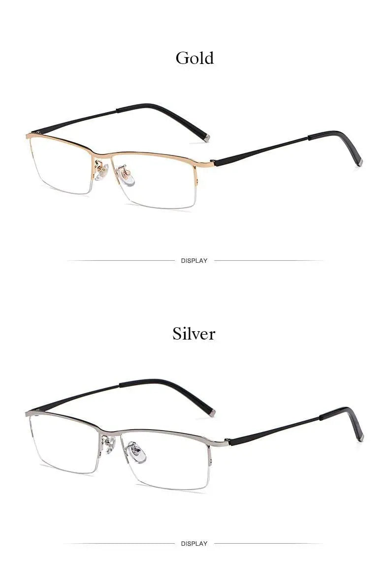 Men's Semi-Rimless Alloy Prescription Glasses Z17003 — view 11 | Rx Spectacle