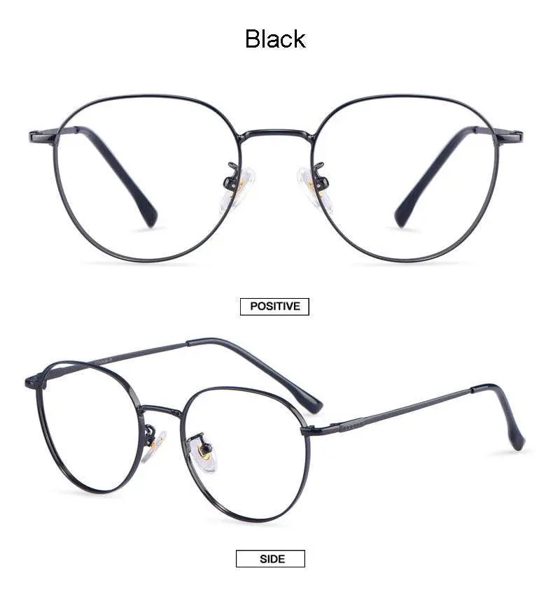 Unisex Polygon Full Rim Titanium Prescription Glasses 80047 — view 15 | Rx Spectacle