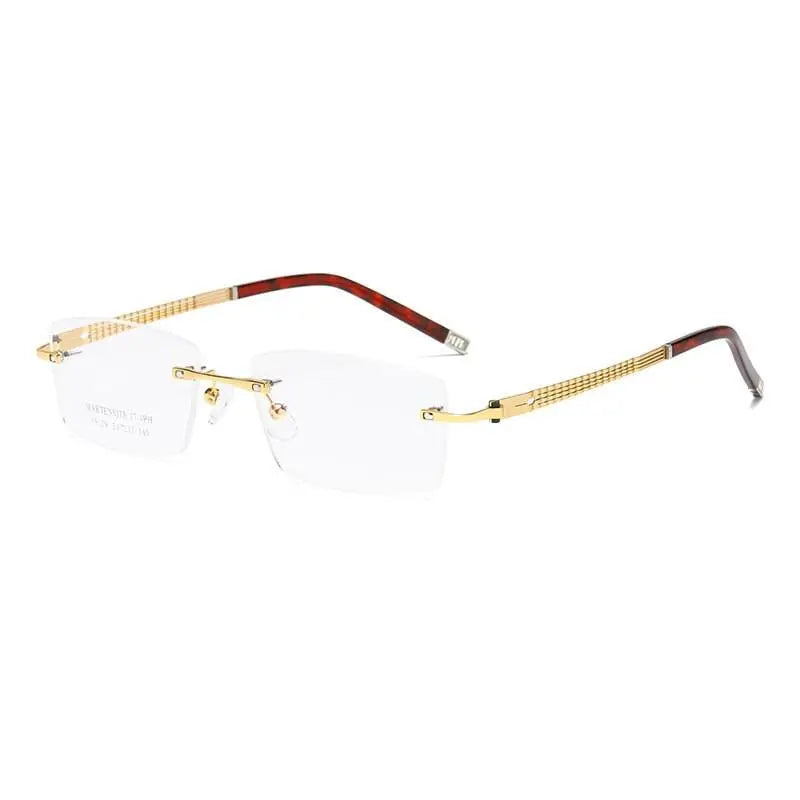 Unisex Square Rimless Prescription Glasses 58129 — view 12 | Rx Spectacle