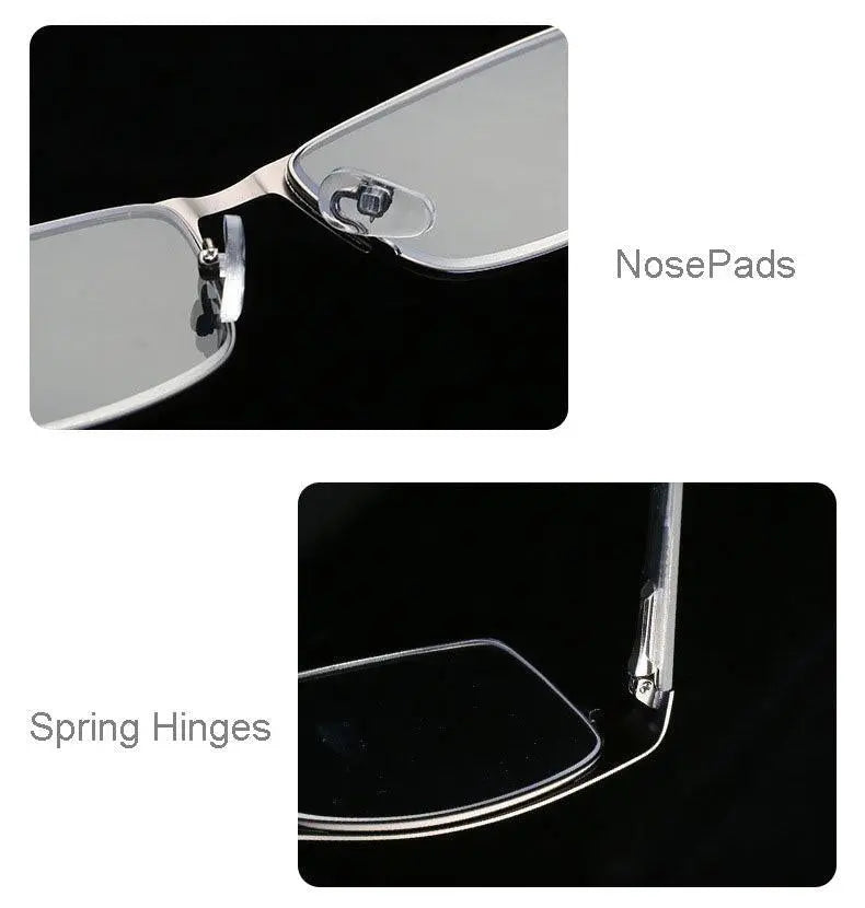 Men's Square Full Rim Alloy Reading Glasses R89865 — view 16 | Rx Spectacle