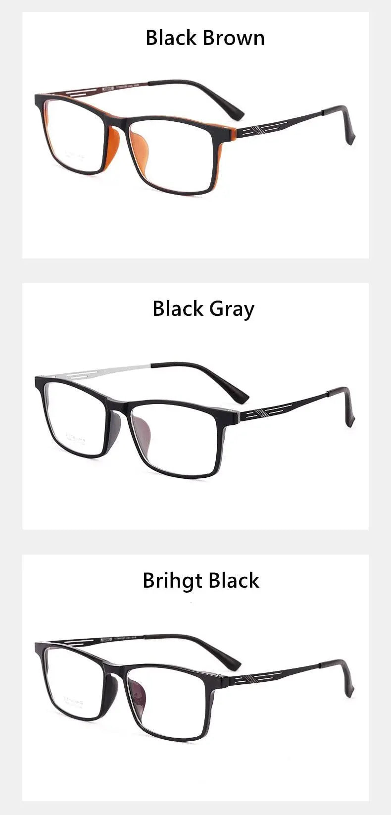 Unisex Full Rim Titanium Prescription Glasses Y8883 — view 12 | Rx Spectacle