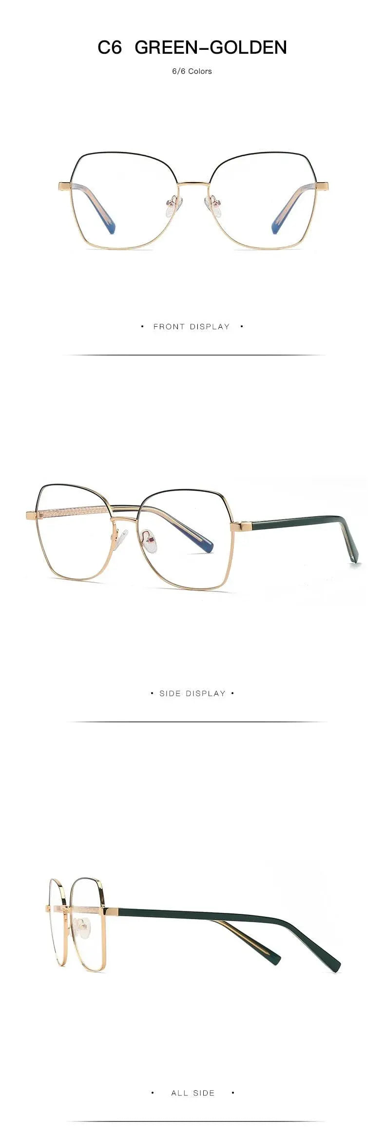 Women's Polygon Full Rim TR90 Prescription Glasses 3004 — view 20 | Rx Spectacle