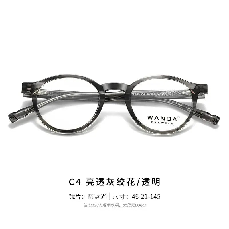 Women's Round Full Rim Acetate Prescription Glasses 22243 — view 4 | Rx Spectacle
