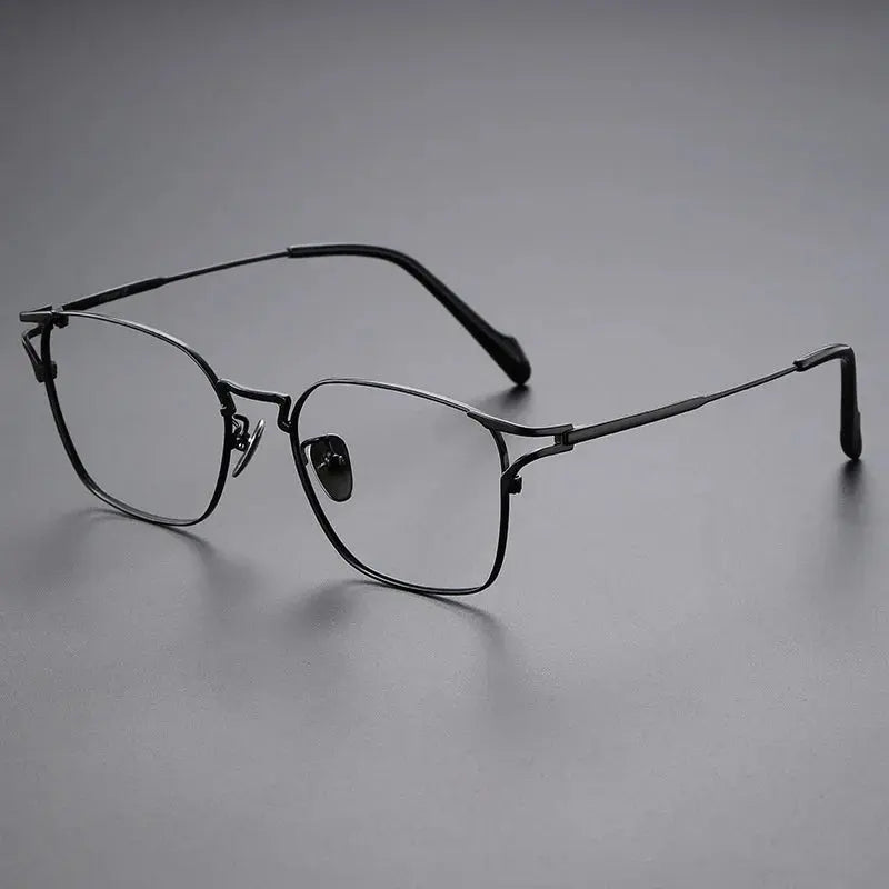 Unisex Square Full Rim Titanium Prescription Glasses 425702 — view 7 | Rx Spectacle