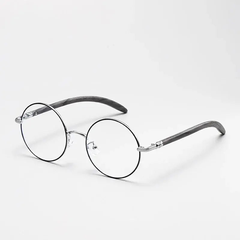 Unisex Round Full Rim Titanium Prescription Glasses 681102 — view 8 | Rx Spectacle