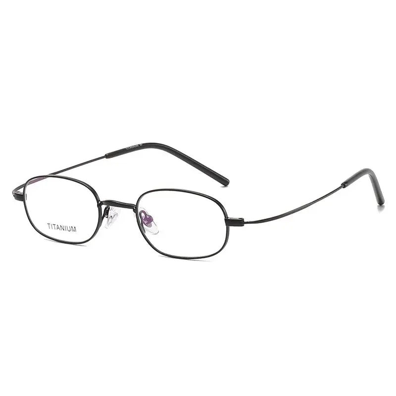 Unisex Oval Full Rim Titanium Prescription Glasses 11026 — view 8 | Rx Spectacle