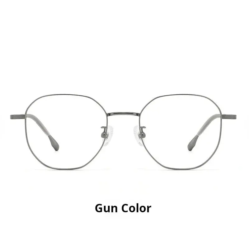 Women's Polygon Full Rim Titanium Prescription Glasses 722003 — view 8 | Rx Spectacle