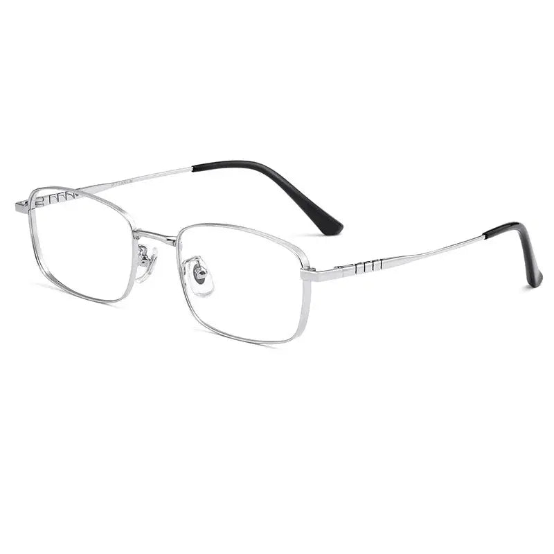 Women's Square Full Rim Titanium Prescription Glasses 15303 — view 5 | Rx Spectacle